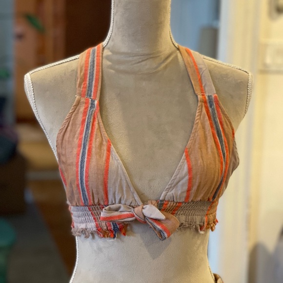 Free People 2 piece boho fringe halter and maxi skirt - Picture 2 of 12